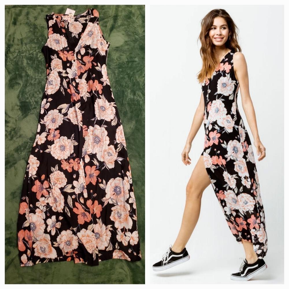 🌸🌺Roxy Flowers Crown Maxi Overlay Romper